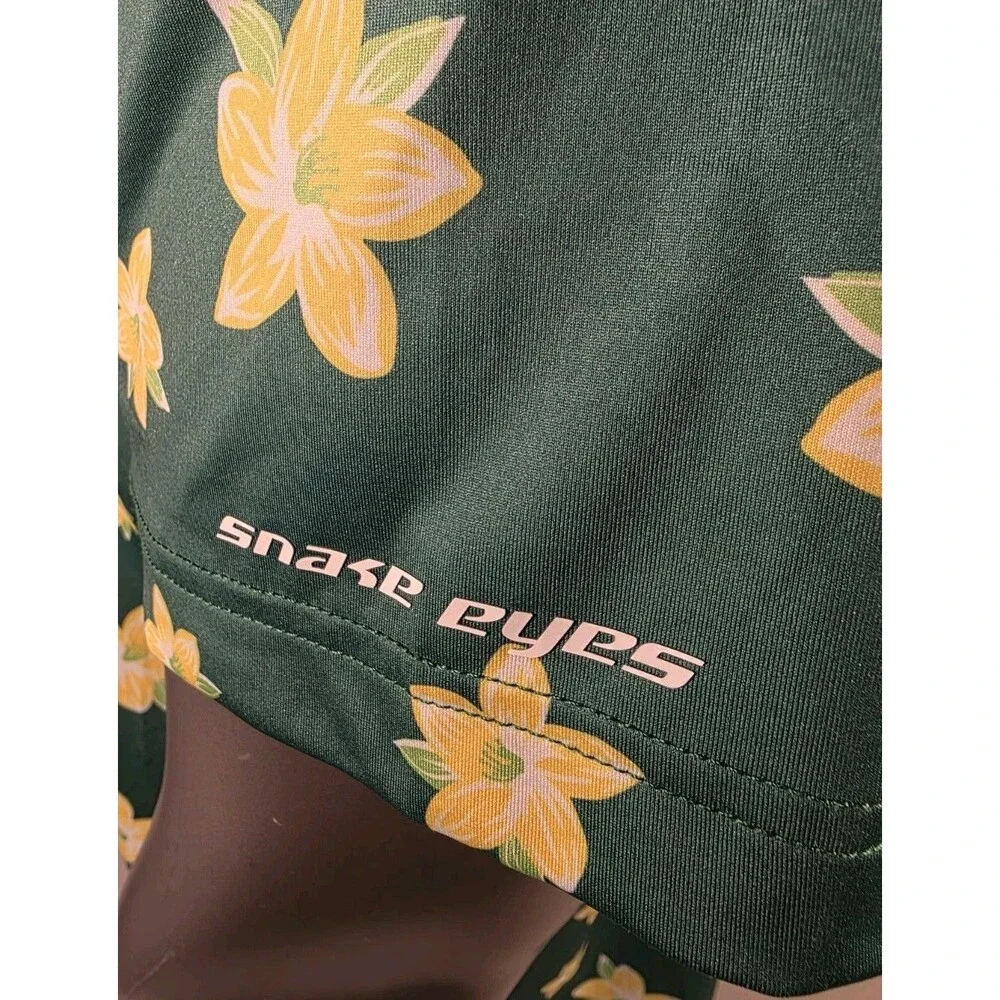 Snake  Eyes Azalea Polo Shirt Green Floral Mens 2XL Golf